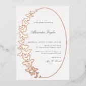 エレガントクラシックフォーマルブライダル金ゴールド 箔招待状 (正面)