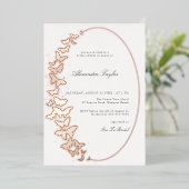 エレガントクラシックフォーマルブライダル金ゴールド 箔招待状 (立ち正面)