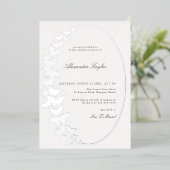 エレガントクラシックフォーマルブライダル銀 箔招待状 (立ち正面)
