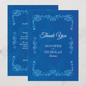 エレガントクラシックフォーマルヴィンテージ結婚s サンキューカード (正面/裏面)