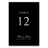 エレガントクラシックフォーマル名結婚黒 テーブルナンバー (裏面)