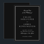 エレガントクラシックフォーマル白黒結婚ズ セーブザデート<br><div class="desc">エレガントフォーマルクラシック白黒フレーム結婚式の日付招待状カードを保存</div>