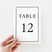 エレガントクラシックフォーマル白黒結婚ズ テーブルナンバー