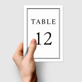 エレガントクラシックフォーマル白黒結婚ズ テーブルナンバー