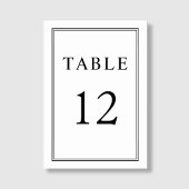 エレガントクラシックフォーマル白黒結婚ズ テーブルナンバー