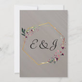 エレガントクラシックフォーマル結婚の 招待状 (裏面)