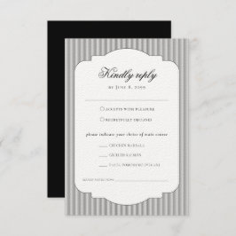 エレガントクラシックフォーマル結婚Mine Choice's 出欠カード