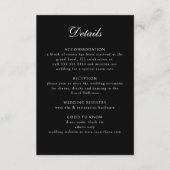 エレガントクラシックフォーマル黒結婚書道 エンクロージャーカード (正面)