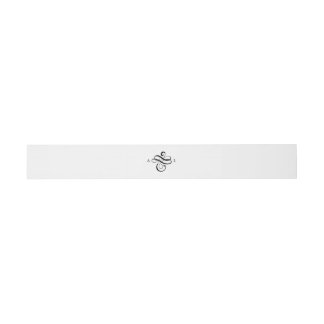 エレガントクラシックフォーマルScript Monogram結婚's 招待状ベリーバンド