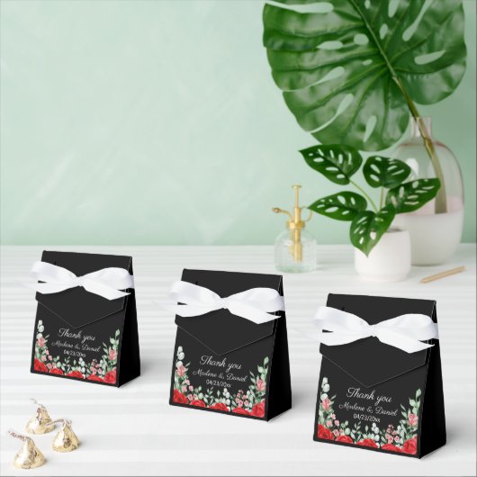 エレガントクラシックフローラ結婚 フェイバーボックス (複数)