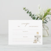 エレガントクラシックブライダルシャワーレシピ エンクロージャーカード (スタンド正面)