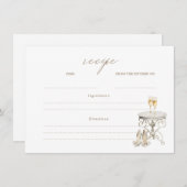 エレガントクラシックブライダルシャワーレシピ エンクロージャーカード (正面/裏面)