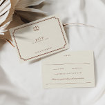 エレガントクラシックブラウン&ベージュ色結婚のCrest RSVP<br><div class="desc">このRSVPカードモダンのクラシックはまだデザインは、あなたのスイートを高めるだけでな結婚く、ゲストが出席を確認するための便利な方法を提供する。すべての詳細で永続的な印象を作り、この作品はエレガント、あなたの忘れられない瞬間の反映にする。柔らかいベージュ色のアクセントで補完された豊かな茶色の色合いは、洗練を体現す結婚お祝いのトーンを設定する。このモノグラムは、「パーソナライズされたシルビア」結婚式招待状コレクションと連携するように設計されたtouchを追加する。このページのコレクションリンクを表示して、この美しいデザインで一致するすべてのアイテムを表示する。</div>