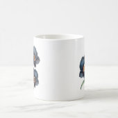 エレガントクラシックブラックオーキッドコーヒーマグ コーヒーマグカップ (中央)