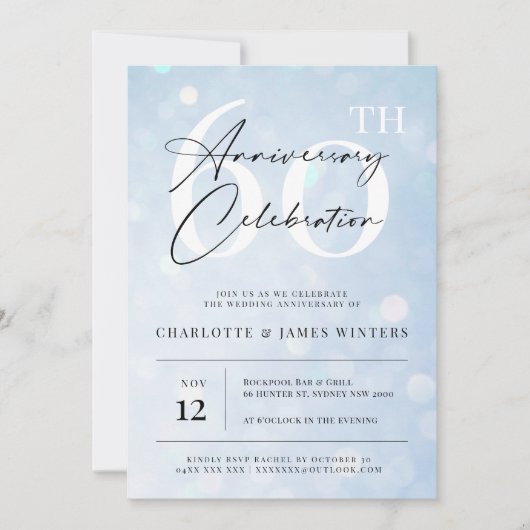 エレガントクラシックブルーウォーター60周年記念 招待状 (正面)