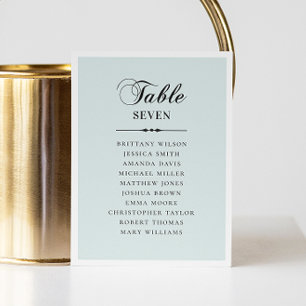 エレガントクラシックブルースク結婚リプトのシーティングチャート 招待状