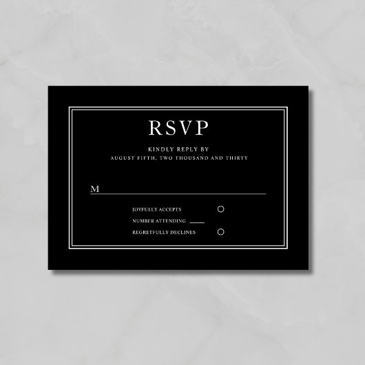 エレガントクラシックブ結婚ラック 出欠カード