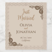 エレガントクラシックベエ華美ゲ結婚ス ワインラベル (シングルラベル)