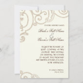 エレガントクラシックホワイトオーキッドミニマルフローラ 招待状 (正面)