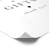 エレガントクラシックミニマルのカードとギフトのサイン ポスター (角)