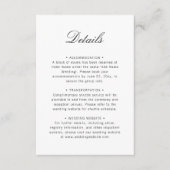 エレガントクラシックミニマルシンプル主義ホワイトブラック エンクロージャーカード (正面)