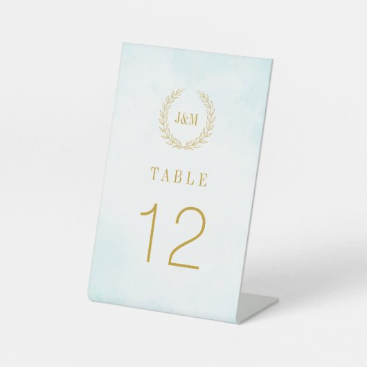 エレガントクラシックミニマルターコイズ 台座サイン (正面)