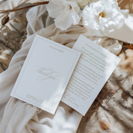 エレガントクラシックミニマル結婚主義 サンキューカード