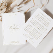 エレガントクラシックミニマル結婚主義 サンキューカード