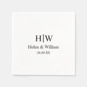 エレガントクラシックミニマル・シック結婚ズ スタンダードカクテルナプキン (正面)