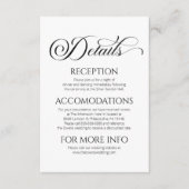 エレガントクラシックミニマ結婚リスト詳細 エンクロージャーカード (正面)