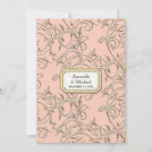 エレガントクラシックモダンヴィンテージ金ゴールド結婚アイボリー 招待状 (正面)