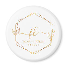 エレガントクラシックモノグラムの金ゴールド結婚イニシャル