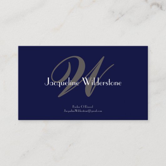 エレガントクラシックモノグラム&ネームシックプロフェッショナル 名刺 (正面)