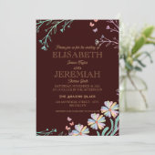 エレガントクラシックラグジュアリー結婚ブラック 招待状 (スタンド正面)