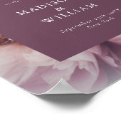 エレガントクラシックリーガルパープルピーニーズアーチ結婚ーズ ポスター (角)