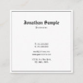 エレガントクラシックルックノスタルジックデザイン古英語 スクエア名刺 (正面)