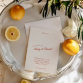 エレガントクラシックレッド&深いブルー結婚ズ 招待状