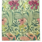 エレガントクラシックレトロパターンフローラ シャワーカーテン (正面)