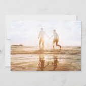 エレガントクラシックロマンチックなフルブリード結婚写真 セーブザデート (裏面)