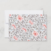 エレガントクラシックヴィンテージボタ結婚ニカル 出欠カード (裏面)