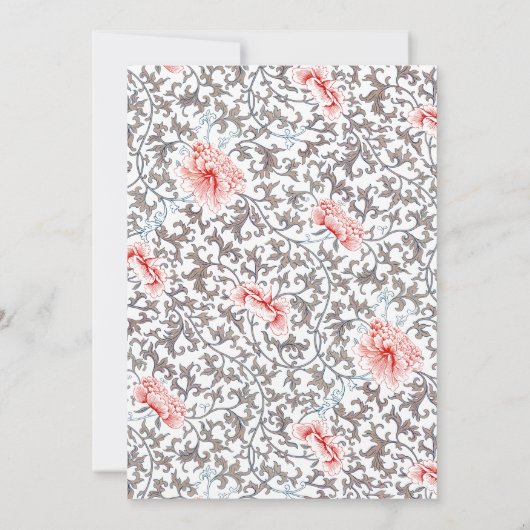 エレガントクラシックヴィンテージボタ結婚ニカル 招待状 (裏面)