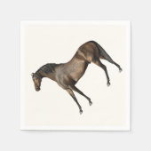 エレガントクラシックヴィンテージレースホースエクエストリアン スタンダードカクテルナプキン (正面)