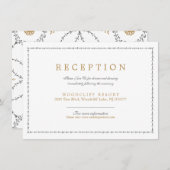 エレガントクラシックヴィンテージ披露宴カード 招待状 (正面/裏面)
