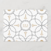 エレガントクラシックヴィンテージ結婚式 エンクロージャーカード (裏面)