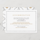 エレガントクラシックヴィンテージ結婚式 エンクロージャーカード (正面/裏面)