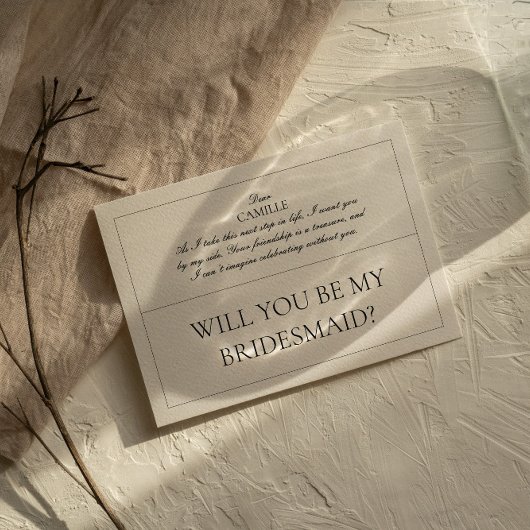 エレガントクラシックヴィンテージ花嫁プロポーザル・カード 招待状