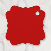 エレガントクラシック中国の結婚のフローラ赤 フェイバータグ (裏面)