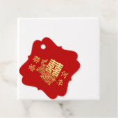 エレガントクラシック中国の結婚のフローラ赤 フェイバータグ (インサイチュ)