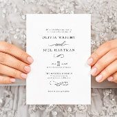 エレガントクラシック伝統的結婚式招待状 招待状