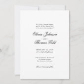 エレガントクラシック伝統的結婚式招待状 招待状 (正面)